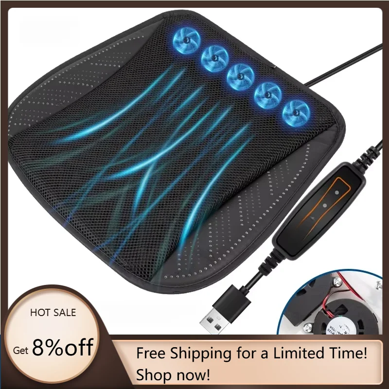 Summer Cool Ventilated Car Seat Cushion USB Fan Ice Silk Cooling Breathable Heat Dissipation Massage Comfort Nylon
Summer Cool Ventilated Car Seat Cushion USB Fan Ice Silk Cooling Breathable Heat Dissipation Massage Comfort Nylon