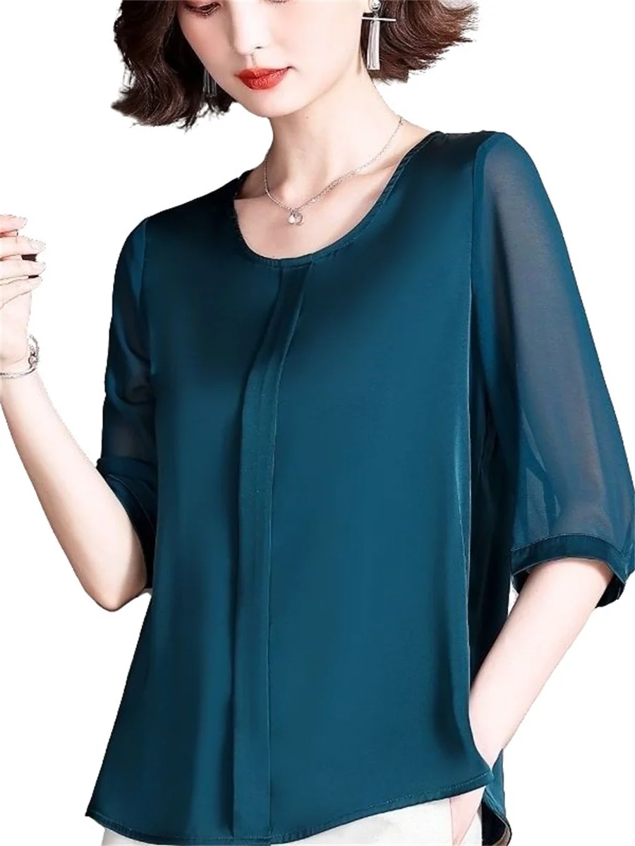 6XL Women Spring Summer Blouses Shirts Lady Fashion Casual Half Sleeve O-Neck Collar Solid Color Blusas Tops G2057
6XL Women Spring Summer Blouses Shirts Lady Fashion Casual Half Sleeve O-Neck Collar Solid Color Blusas Tops G2057