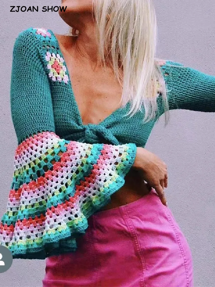 BOHO Sun Flower Plaid Hand Crochet Flare Sleeve Tie Bow Cardigan Woman V neck Shawl Cropped Sweater Cape Jumper Holiday
BOHO Sun Flower Plaid Hand Crochet Flare Sleeve Tie Bow Cardigan Woman V neck Shawl Cropped Sweater Cape Jumper Holiday