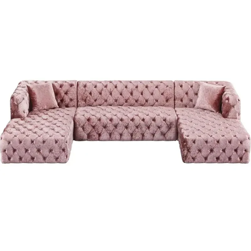 # ufted Design U-shaped Corner Living Room Sofa Modern Living Room Lounge Furniture Set with Golden Legs for Wholesale
# ufted Design U-shaped Corner Living Room Sofa Modern Living Room Lounge Furniture Set with Golden Legs for Wholesale