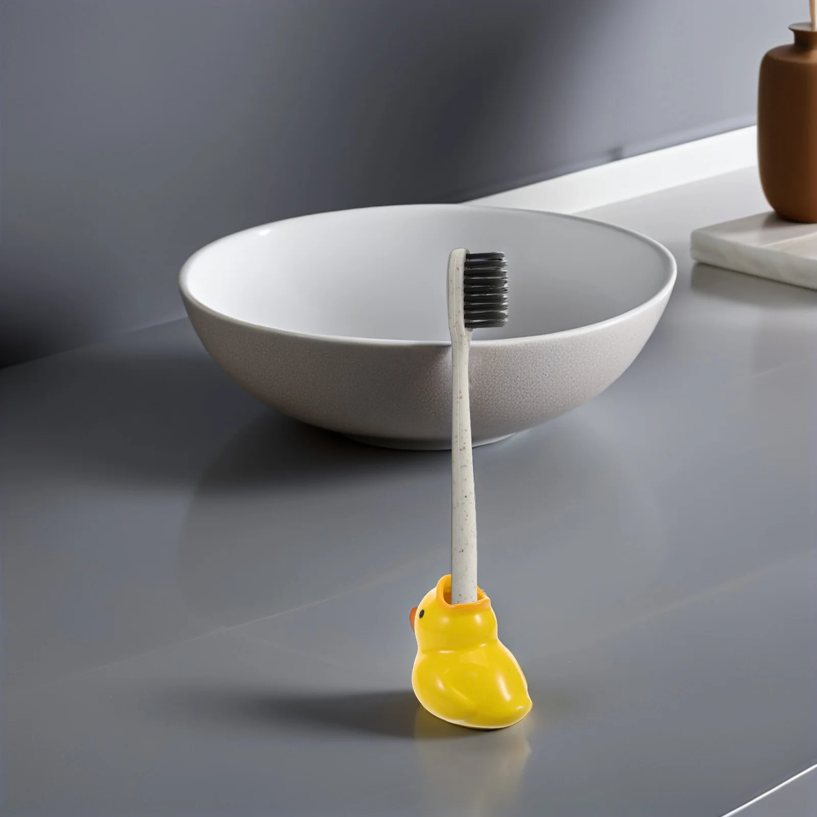Ceramic Duck Toothbrush Holder Cute Cartoon Bathroom Stand Kids Countertop Organizer Decorative Toothbrush Holder for Bathroom
Ceramic Duck Toothbrush Holder Cute Cartoon Bathroom Stand Kids Countertop Organizer Decorative Toothbrush Holder for Bathroom