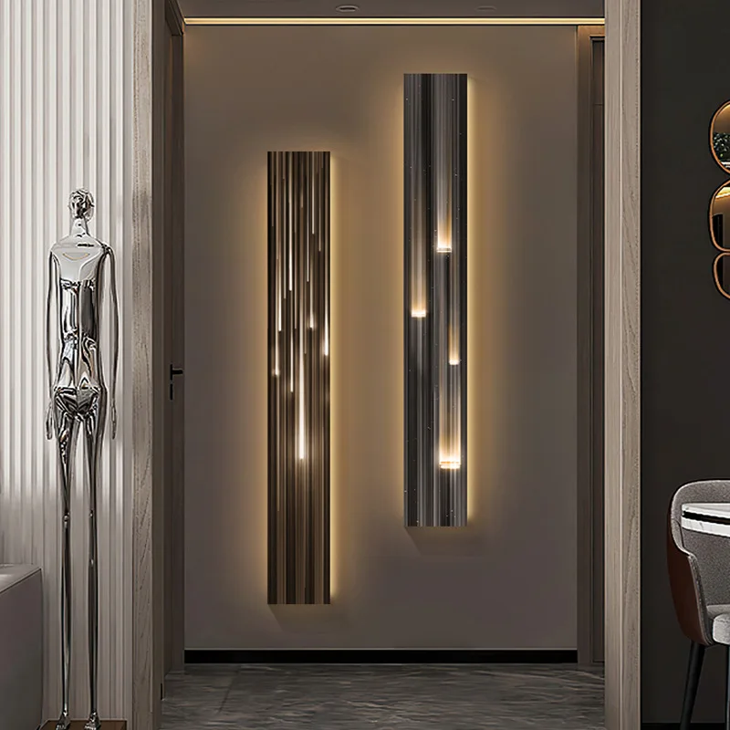 Chinese creative light luxury style, porch decoration painting with lights
Chinese creative light luxury style, porch decoration painting with lights