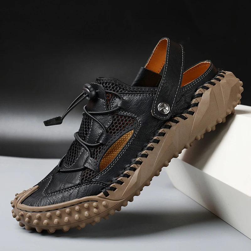 High Quality Man Sandals Fashion Mens Sandals Genuine Leather Summer Beach Slippers Male Non-Slip Soft Comfortable Outdoor Shoes
High Quality Man Sandals Fashion Mens Sandals Genuine Leather Summer Beach Slippers Male Non-Slip Soft Comfortable Outdoor Shoes
