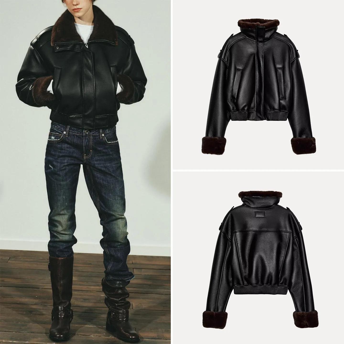 Z 2025 New Faionable Pilot Jaet Women's Coat Ele Personali ort Outerwear Loose Fit Long Sve Winter Coat
Z 2025 New Faionable Pilot Jaet Women's Coat Ele Personali ort Outerwear Loose Fit Long Sve Winter Coat