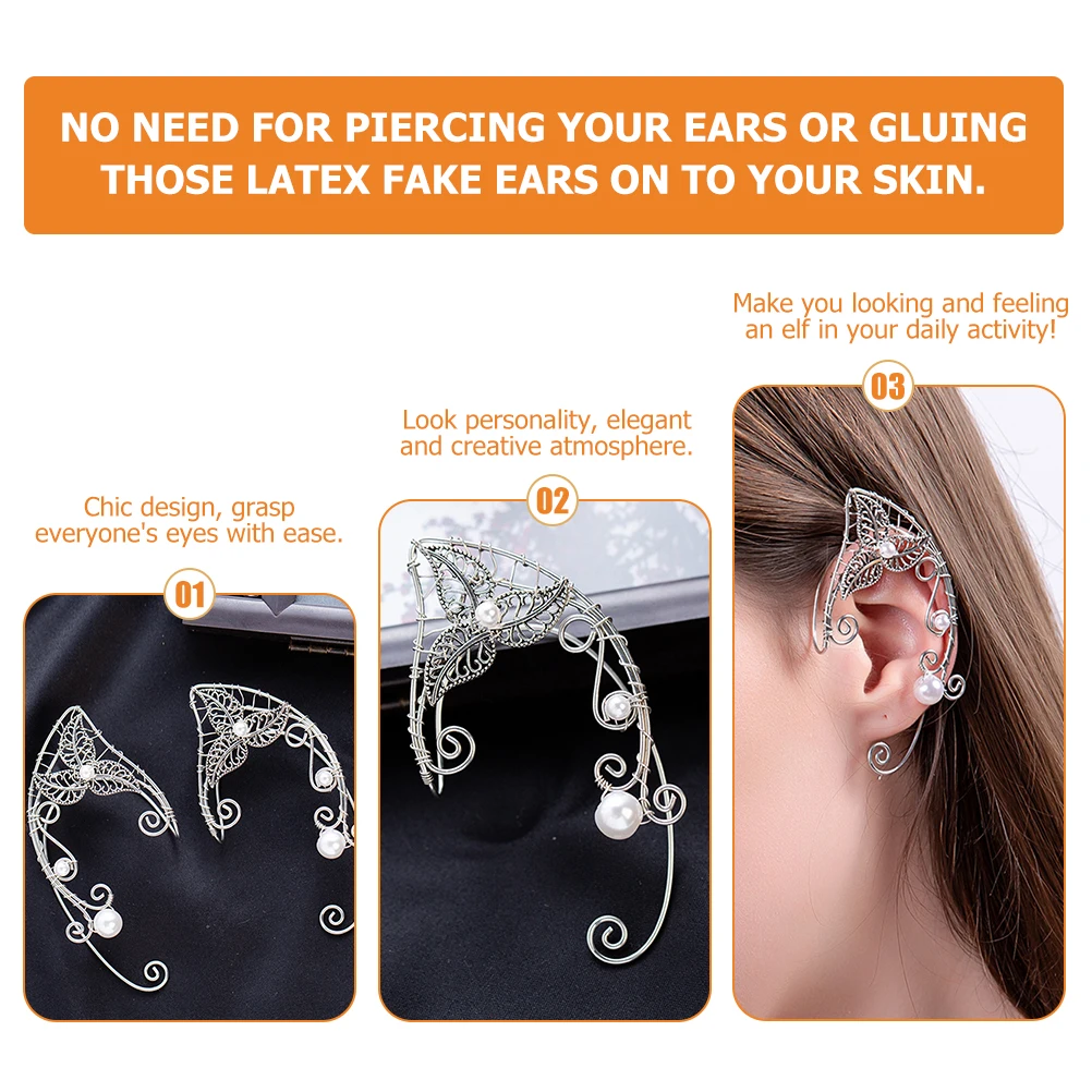 1 Pair Elf Ear Cuffs -On Earrings Ear Cuff Wrap Retro Vintage Style Copper Non-Pierced Elegant Costume Party Wedding
1 Pair Elf Ear Cuffs -On Earrings Ear Cuff Wrap Retro Vintage Style Copper Non-Pierced Elegant Costume Party Wedding
