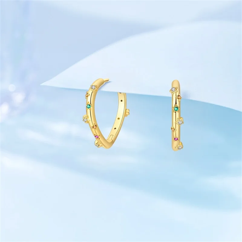 New 925 Sterling Silver Golden Star Women Earrings Brilliant Wedding Engagement Star Earrings Jewelry Gift
New 925 Sterling Silver Golden Star Women Earrings Brilliant Wedding Engagement Star Earrings Jewelry Gift