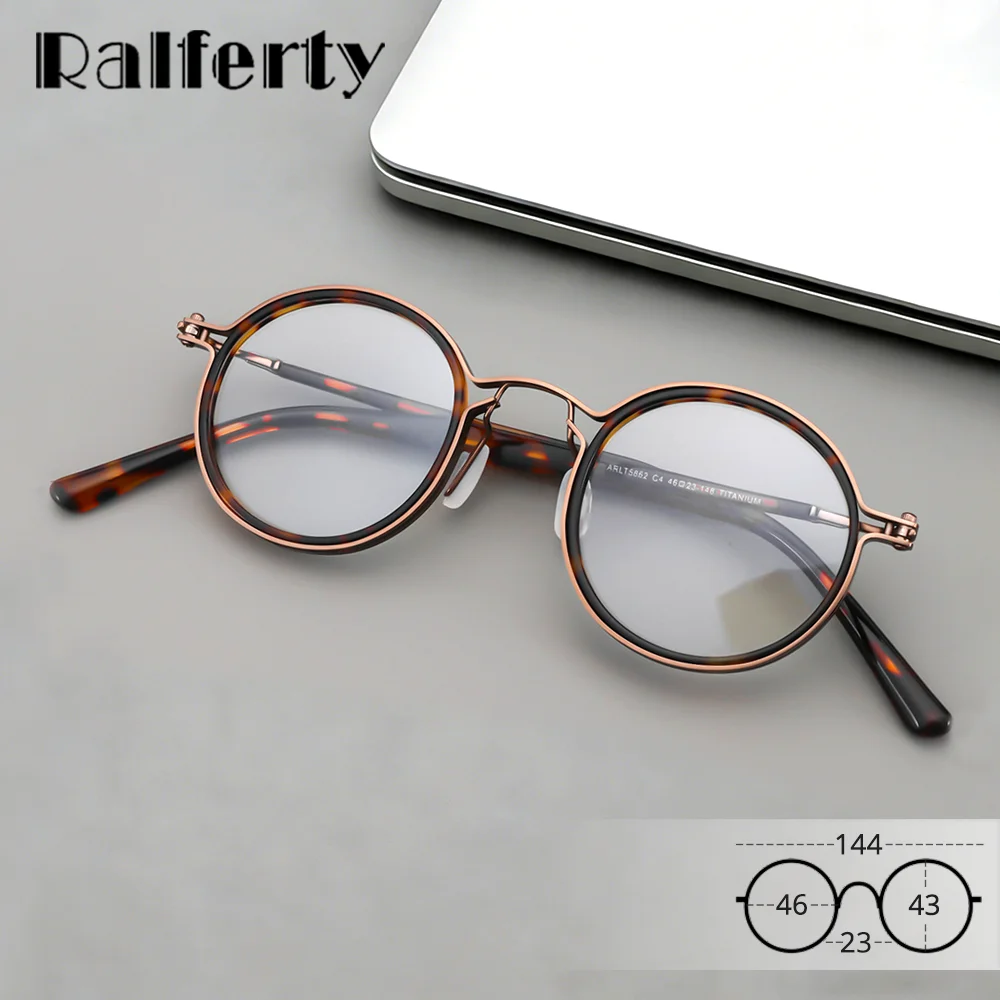 Ralferty Vintage Acetate Titanium Eyeglasses Frame For Men Tortoiseshell Round Optical Frame Brand Designer Unisex Plano Glass
Ralferty Vintage Acetate Titanium Eyeglasses Frame For Men Tortoiseshell Round Optical Frame Brand Designer Unisex Plano Glass