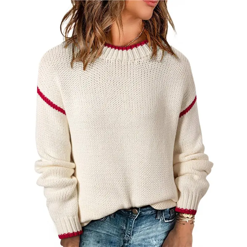 CYL-Women Crewneck Sweaters Long Sleeve Knit Pullover Sweater Casual Fall Tops
CYL-Women Crewneck Sweaters Long Sleeve Knit Pullover Sweater Casual Fall Tops