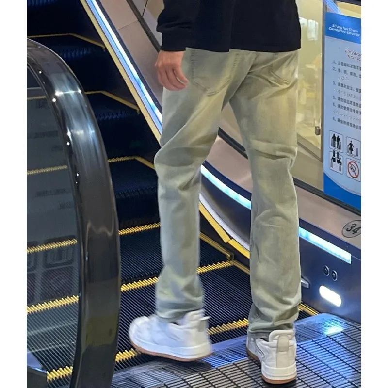 Retro American Yellow Mud Color Men's Jeans Spring Summer Straight Leg Hip Hop Drapey High Street Vibe Trendy Brand Jeans
Retro American Yellow Mud Color Men's Jeans Spring Summer Straight Leg Hip Hop Drapey High Street Vibe Trendy Brand Jeans