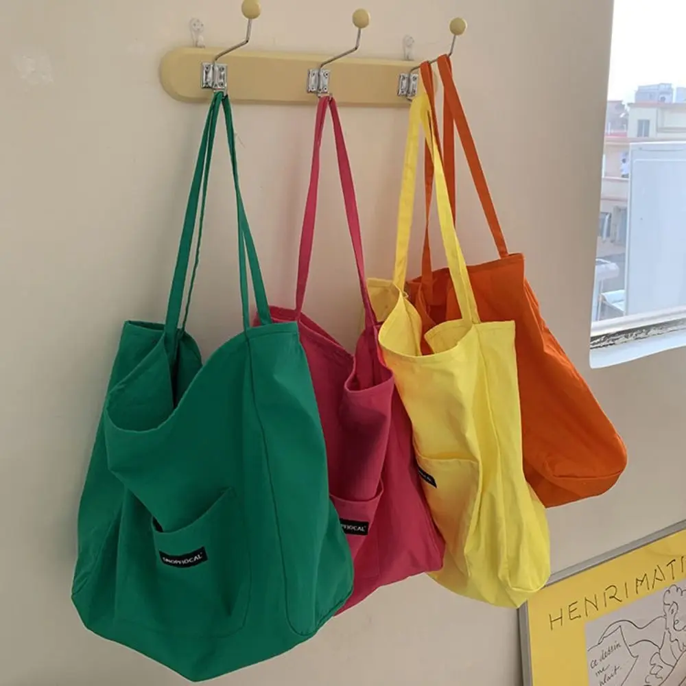 Casual Canvas Shopping Shoulder Bag Reusable Solid Color Women Simple Handbag Large Capacity Foldable Female Portable Tote Purse
Casual Canvas Shopping Shoulder Bag Reusable Solid Color Women Simple Handbag Large Capacity Foldable Female Portable Tote Purse