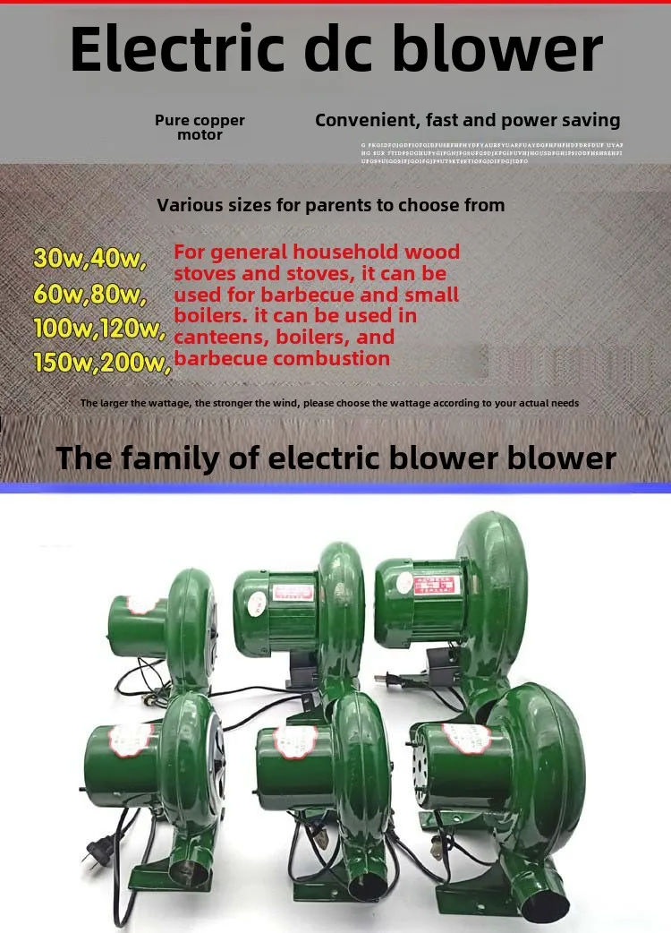 Handheld Household Blower HighPower 40/60/80W BBQ Blower Fan Mini Blacksmith Forges Blower Adjustable Speed Adapter
Handheld Household Blower HighPower 40/60/80W BBQ Blower Fan Mini Blacksmith Forges Blower Adjustable Speed Adapter