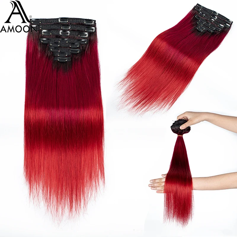 100% Human Hair Brazilian Straight Clip in Hair Extensions Remy Hair Seamless Extensions For Women with T1B-BG-RED 8Pcs 18Clips
100% Human Hair Brazilian Straight Clip in Hair Extensions Remy Hair Seamless Extensions For Women with T1B-BG-RED 8Pcs 18Clips