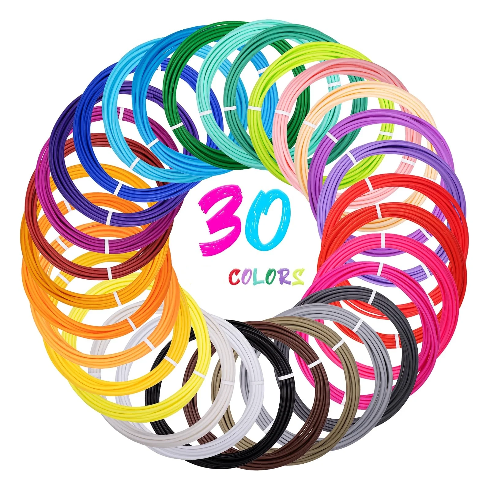 30 Colors Random color scheme 3D Pen Filament Riflls 1.75mm PLA Filament Refills for MYNT3D Junior2 3D Pen NOT Fit 3Doodler Sta
30 Colors Random color scheme 3D Pen Filament Riflls 1.75mm PLA Filament Refills for MYNT3D Junior2 3D Pen NOT Fit 3Doodler Sta