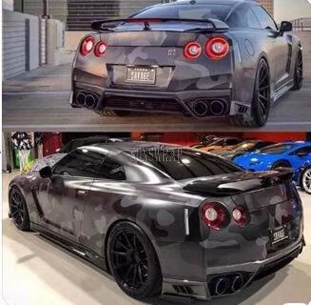 Camouflage Car Wrap Film -Black Gray Camo Vehicle Vinyl with Bubble Free Installation 1.52x20m Large Size for Full Car Wrapping
Camouflage Car Wrap Film -Black Gray Camo Vehicle Vinyl with Bubble Free Installation 1.52x20m Large Size for Full Car Wrapping