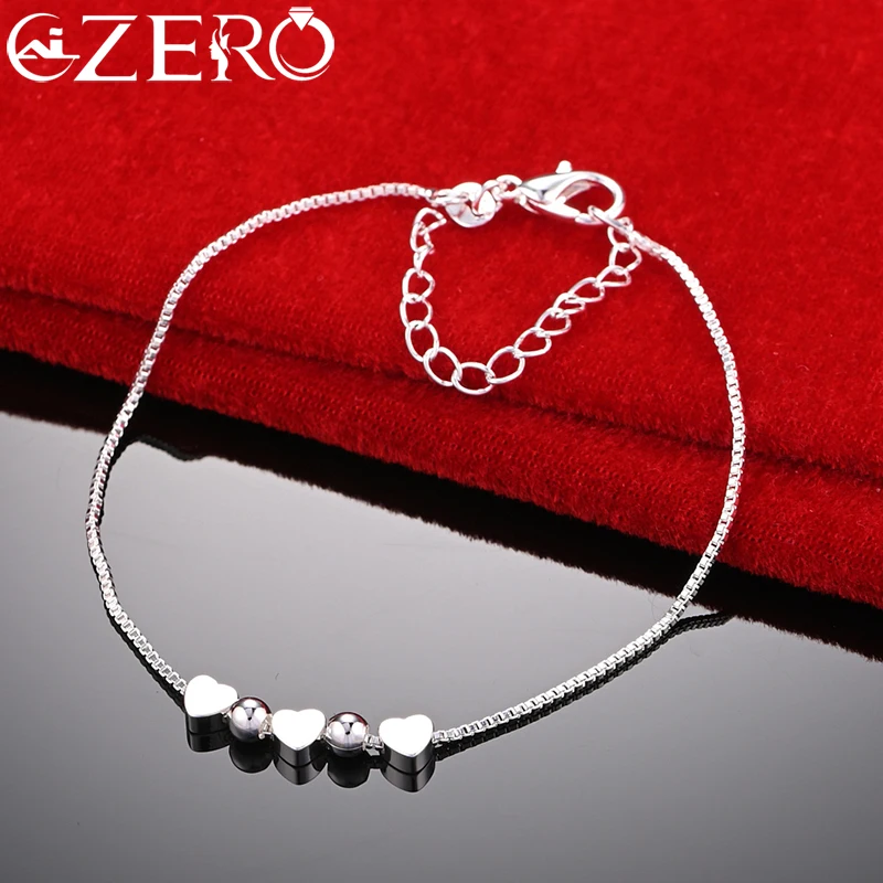 ALIZERO 925 Sterling Silver Small Love Heart Bracelet Chain For Woman Fashion Party Charm Jewelry Wedding Gift
ALIZERO 925 Sterling Silver Small Love Heart Bracelet Chain For Woman Fashion Party Charm Jewelry Wedding Gift
