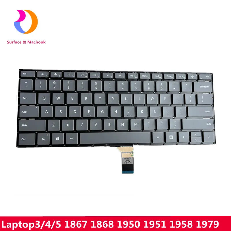 Оригинальная новая клавиатура для ноутбука Microsoft Surface 3, 4, 1868 1867 1872 1873 1950 1979 года, макет США, серый 13 5/15
Оригинальная новая клавиатура для ноутбука Microsoft Surface 3, 4, 1868 1867 1872 1873 1950 1979 года, макет США, серый 13 5/15