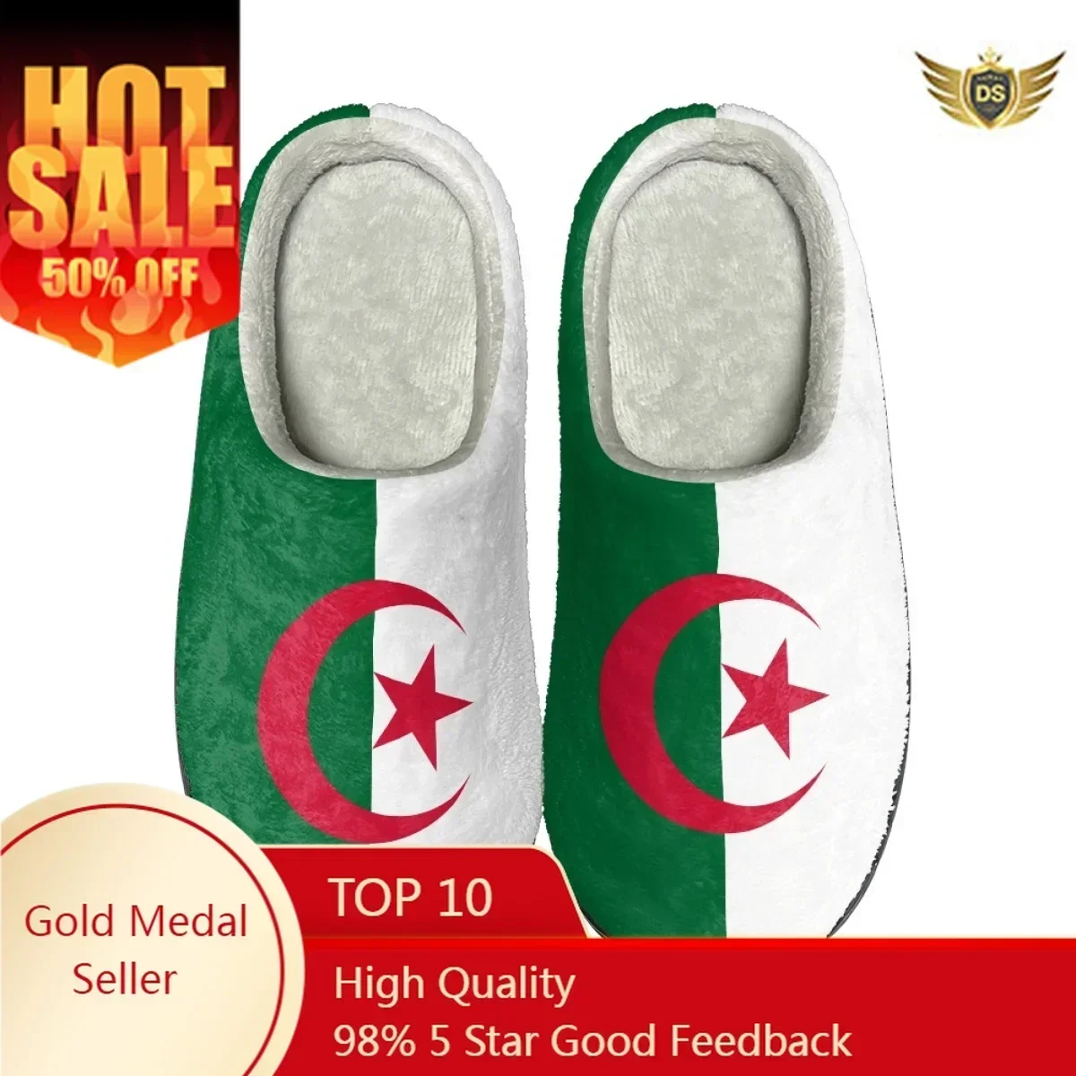 Fashion Algeria Flag Design Casual Men's Slippers Comfort Women Flats Cotton Slippers Autumn Winter Warm Couple Home Footwear
Fashion Algeria Flag Design Casual Men's Slippers Comfort Women Flats Cotton Slippers Autumn Winter Warm Couple Home Footwear