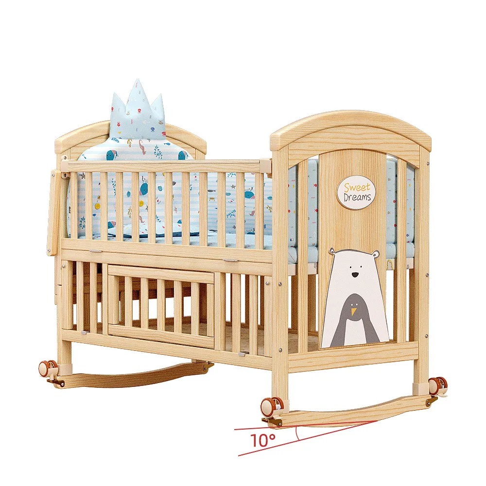 Wholesale Portable Baby Cribs Baby Bed Crib Cot With Adjustable Wheels Children's Bed Cradle Bed for 0-6 Years Old
Wholesale Portable Baby Cribs Baby Bed Crib Cot With Adjustable Wheels Children's Bed Cradle Bed for 0-6 Years Old