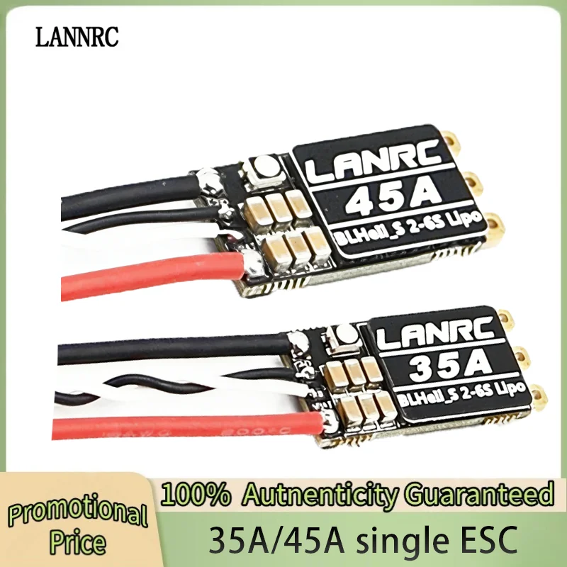 LANRC 45A 35A BLHeli_S ESC 2-6S Lipo Brushless Electronic Governor with LED Light Support DSHOT125/300/600 for Crossing Drones
LANRC 45A 35A BLHeli_S ESC 2-6S Lipo Brushless Electronic Governor with LED Light Support DSHOT125/300/600 for Crossing Drones