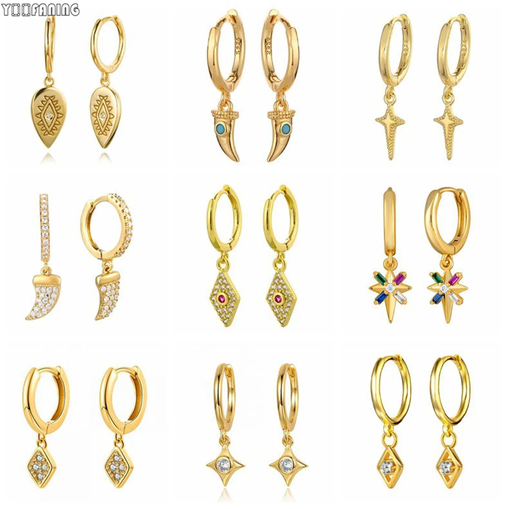 925 Sterling Silver Ear Needle Fashionable Luxurious Gold Hoop Earrings Pointed Design Classic Earrings for Women Jewelry Gift
925 Sterling Silver Ear Needle Fashionable Luxurious Gold Hoop Earrings Pointed Design Classic Earrings for Women Jewelry Gift