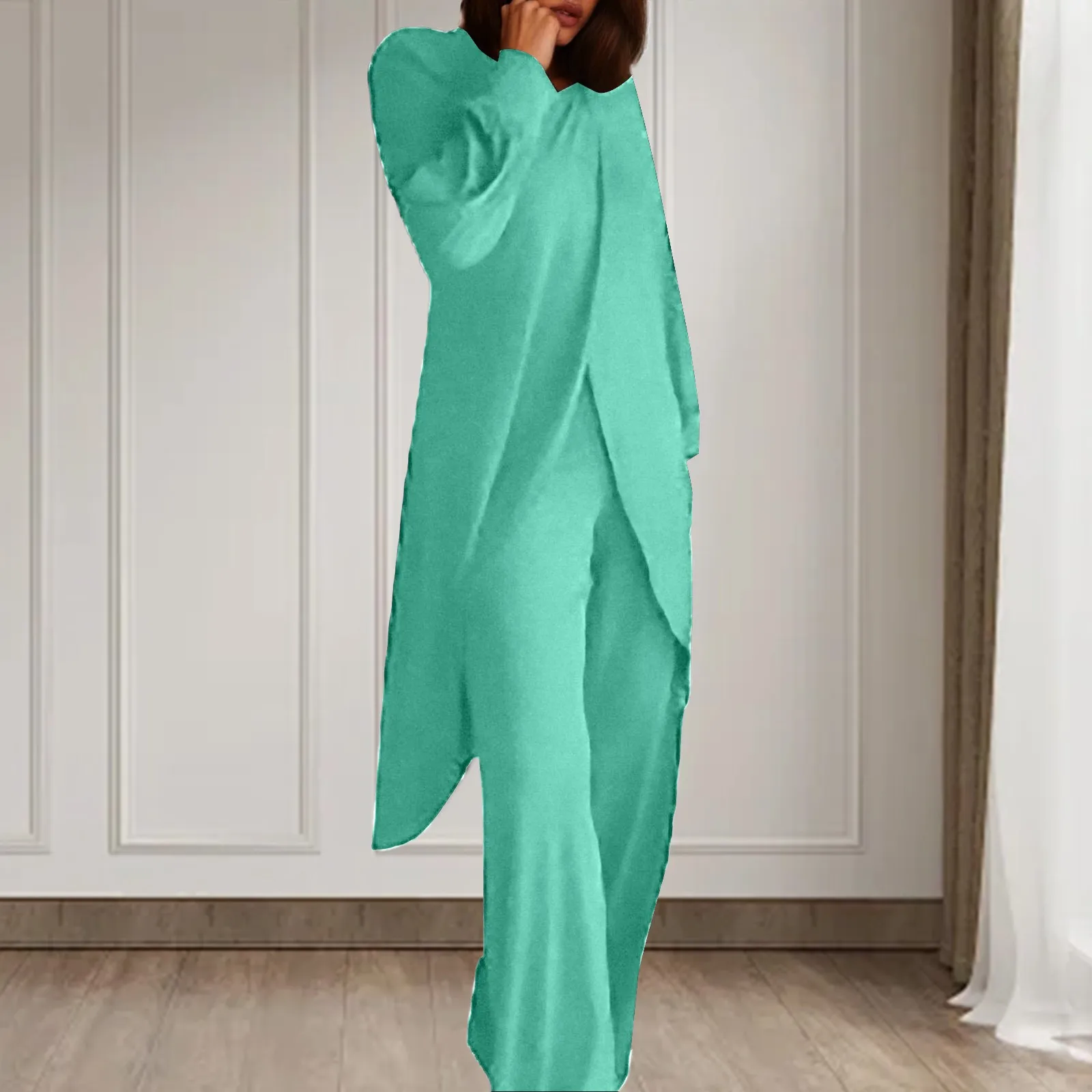 Casual Long Sleeve Tshirt Pants Set Office Lady Spring Summer Elegant Fashion Solid Tops Pants Two Piece Set Women 2025 Outfit
Casual Long Sleeve Tshirt Pants Set Office Lady Spring Summer Elegant Fashion Solid Tops Pants Two Piece Set Women 2025 Outfit