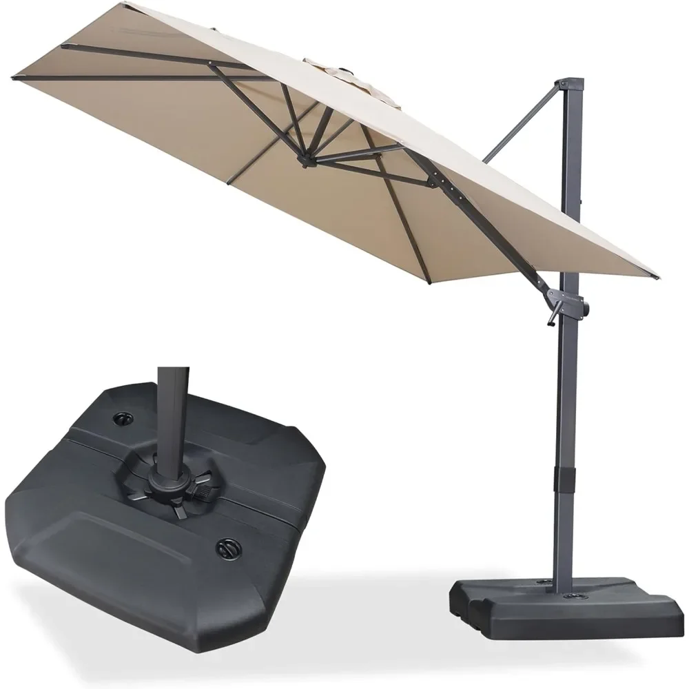 8' × 8' Patio Cantilever Umbrella with Base Outdoor Square Adjustable Offset Umbrellas with 360-degree Rotation and 8 Heavy Dut
8' × 8' Patio Cantilever Umbrella with Base Outdoor Square Adjustable Offset Umbrellas with 360-degree Rotation and 8 Heavy Dut