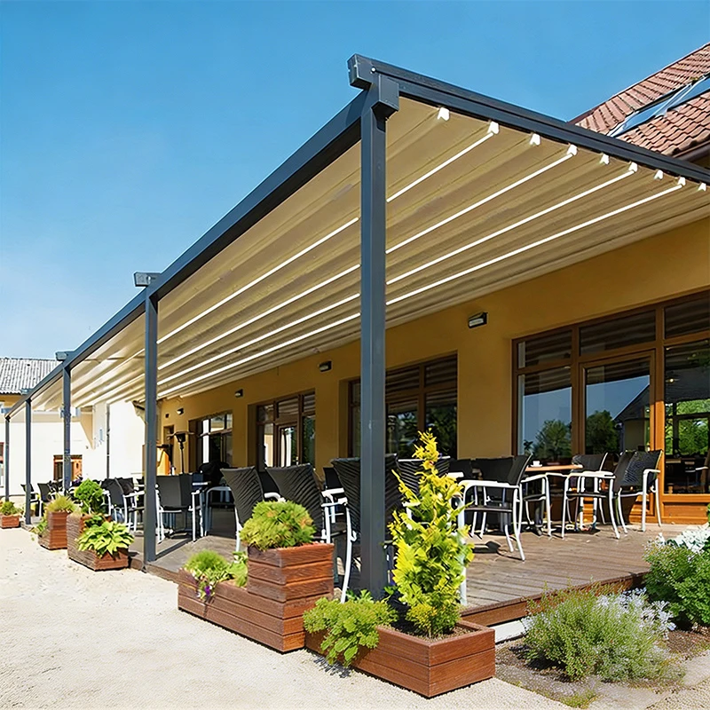 Motorized Retractable Pergola Awning Waterproof Canopy with Aluminum Frame and Remote Control All Weather Rainproof Shelter
Motorized Retractable Pergola Awning Waterproof Canopy with Aluminum Frame and Remote Control All Weather Rainproof Shelter
