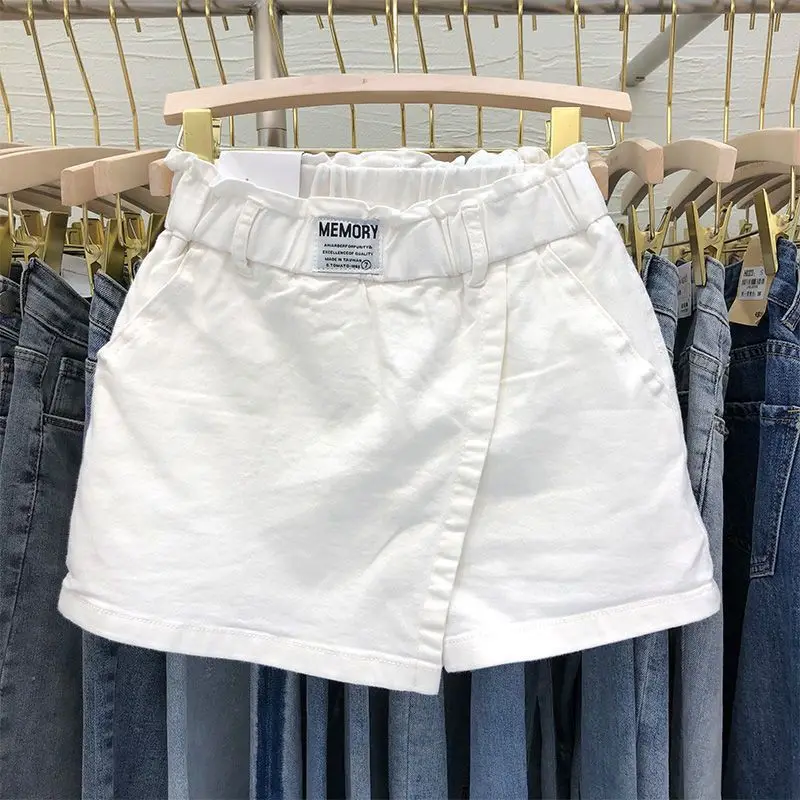 Fat Women's Illusory Two-Piece Cotton High Waist A-Line Skirt Spring Summer White Pants Skirt Women Slimming f-length
Fat Women's Illusory Two-Piece Cotton High Waist A-Line Skirt Spring Summer White Pants Skirt Women Slimming f-length