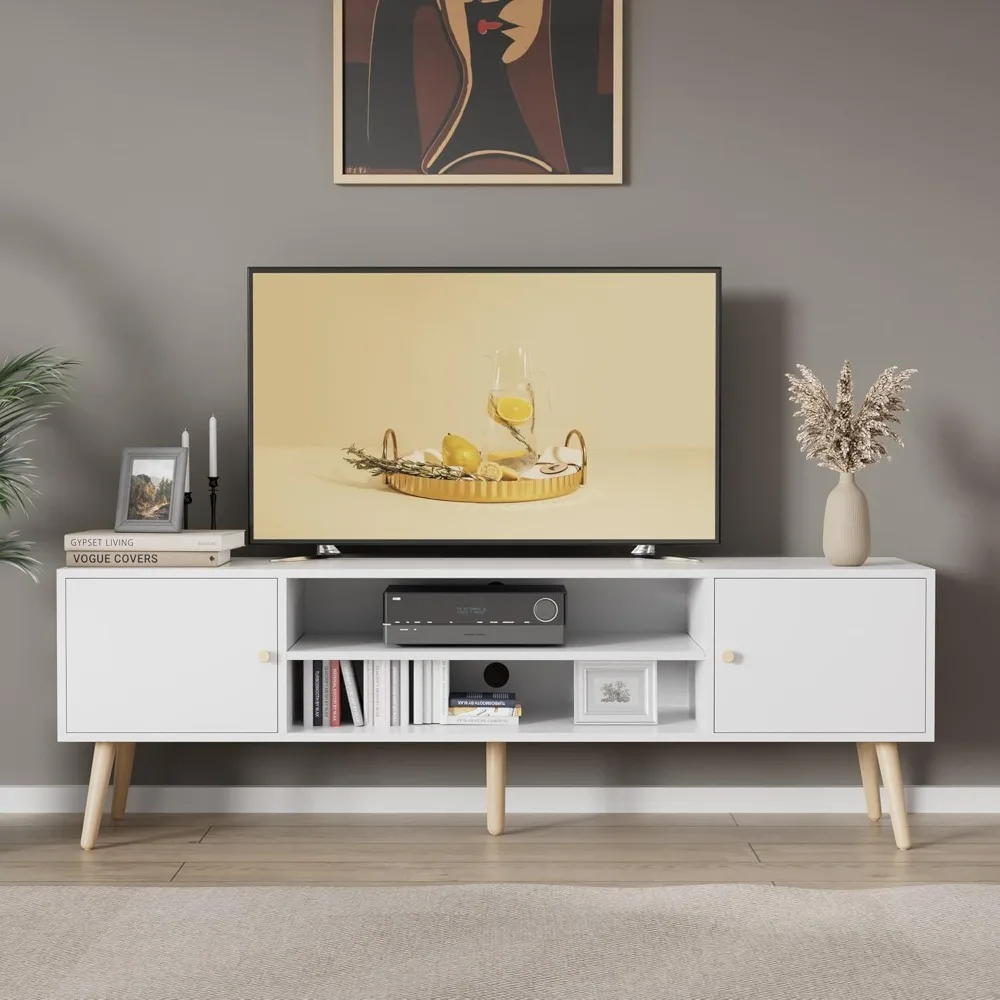 Cozy Castle Modern TV Stand for 55/60 inch TV, Entertainment Center with Adjustable Shelf and Storage Cabinets
Cozy Castle Modern TV Stand for 55/60 inch TV, Entertainment Center with Adjustable Shelf and Storage Cabinets