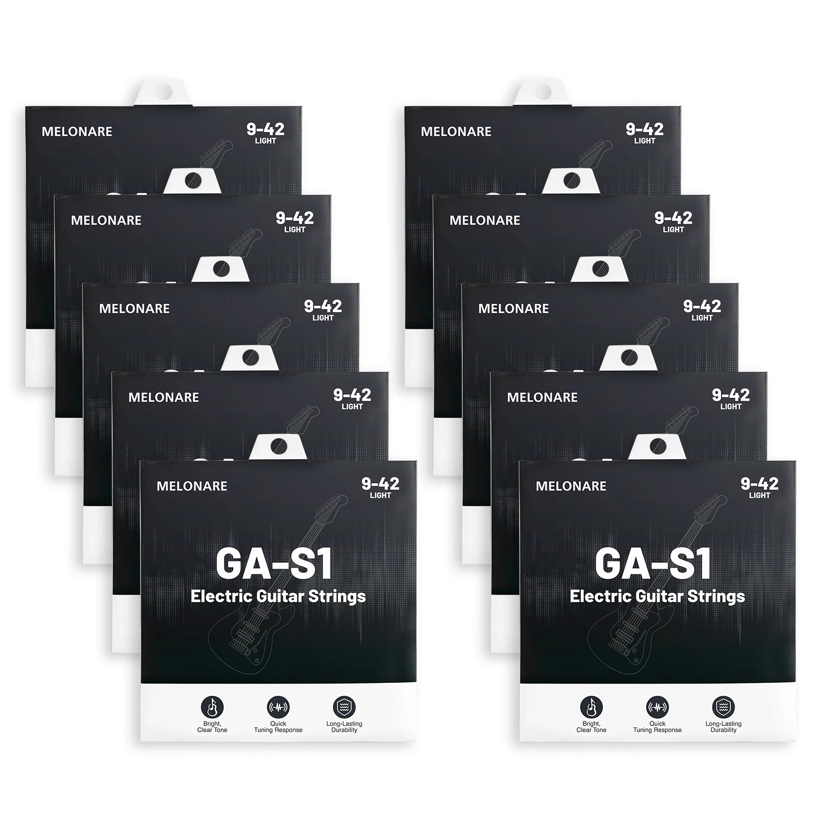Electric Guitar Strings,Ball-End Guitar Strings w/ Nickel-Plated Steel Winding,Hex Core&Anti-Rust Coating,9-42Super Light Gauge
Electric Guitar Strings,Ball-End Guitar Strings w/ Nickel-Plated Steel Winding,Hex Core&Anti-Rust Coating,9-42Super Light Gauge