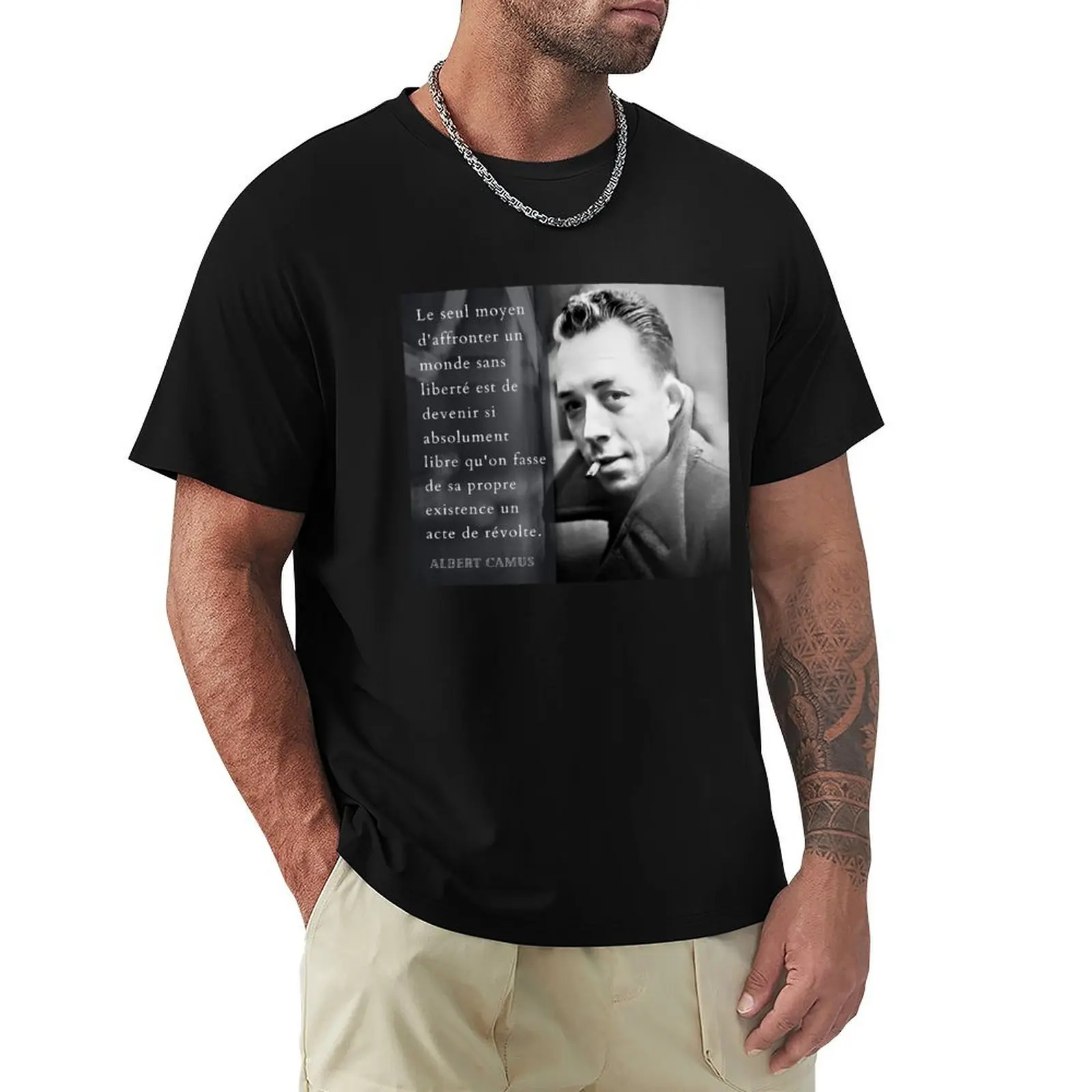 Albert Camus portrait and quote: Le seul moyen d'affronter un monde sans T-Shirt Quick Dry Fishing T-Shirt
Albert Camus portrait and quote: Le seul moyen d'affronter un monde sans T-Shirt Quick Dry Fishing T-Shirt