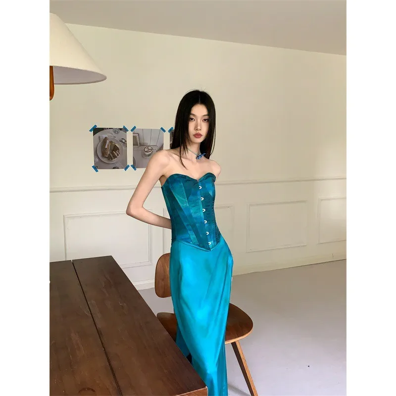 In-stock Fishbone Corset, Satin Fishtail Skirt Set, 2026 New Fashion, Sexy and Beautiful Women's Clothing, Elegant and Stylish
In-stock Fishbone Corset, Satin Fishtail Skirt Set, 2026 New Fashion, Sexy and Beautiful Women's Clothing, Elegant and Stylish