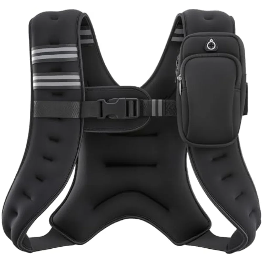 Weighted Vest, 6lb/8lb/2lb/6lb/20lb/25lb/30lb Weight Vest with Reflective Stripe for Workout, Strength Training, Running, Fitne
Weighted Vest, 6lb/8lb/2lb/6lb/20lb/25lb/30lb Weight Vest with Reflective Stripe for Workout, Strength Training, Running, Fitne