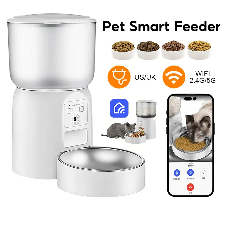 MEEGOO Automatic Cat Feeder With Camera Video Cat Food Dispenser Pet Smart Voice Recorder Remote Control Auto Feeder For Cat Dog
MEEGOO Automatic Cat Feeder With Camera Video Cat Food Dispenser Pet Smart Voice Recorder Remote Control Auto Feeder For Cat Dog