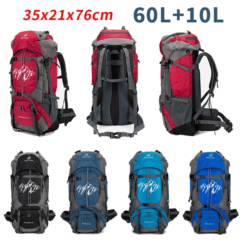 60L+10L Camping Backpack Outdoor Hiking Mountaineering Climb Large Capacity 70L Travel Package Lightweight Waterproof Tours Bag
60L+10L Camping Backpack Outdoor Hiking Mountaineering Climb Large Capacity 70L Travel Package Lightweight Waterproof Tours Bag