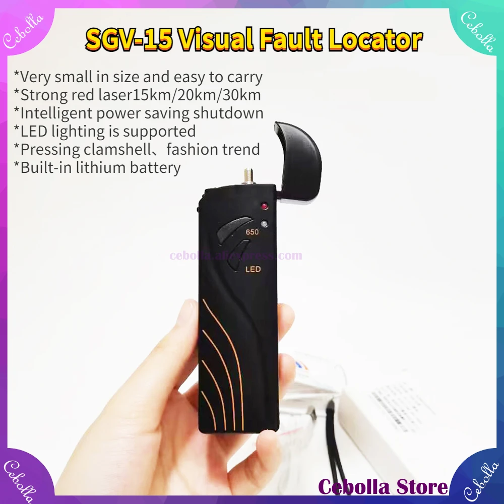 Visual Fault Locator Fiber Optic 15km/20km/30km Tester Pen Type Red Laser Light FTTH USB charge LED Lighting Pen
Visual Fault Locator Fiber Optic 15km/20km/30km Tester Pen Type Red Laser Light FTTH USB charge LED Lighting Pen