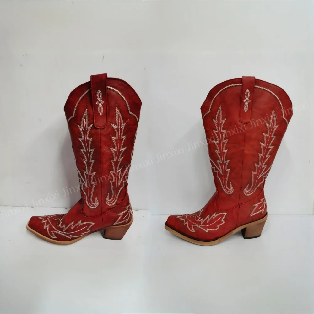Extra Wide Calf Boots Cowboy Boots Thick Leg Friendly Burgundy Leather Embroidery Big Size 13 Western Style Music Festival Party
Extra Wide Calf Boots Cowboy Boots Thick Leg Friendly Burgundy Leather Embroidery Big Size 13 Western Style Music Festival Party