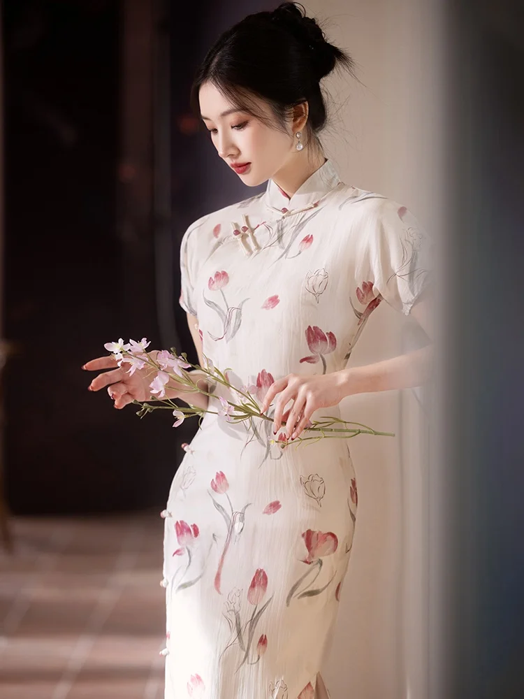 Young Women's Long Slimming Vintage Sle Floral Print ort Sve Daily Wear Low Slit High Quali Chinese Tradit...
Young Women's Long Slimming Vintage Sle Floral Print ort Sve Daily Wear Low Slit High Quali Chinese Tradit...