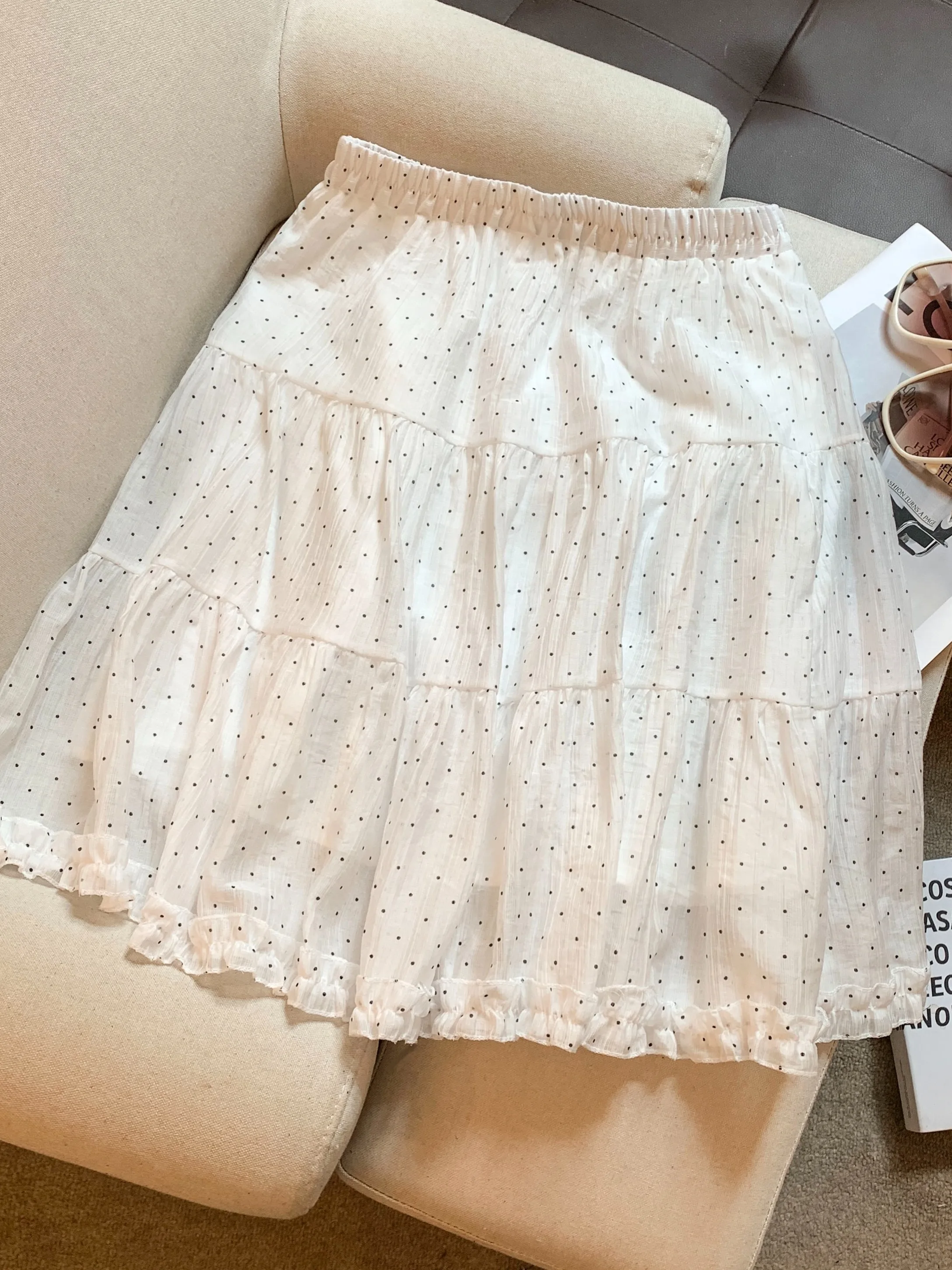 Polka Dot Ruffle Splice Skirt High Waist A-Line Women's Spring Summer New Layered Cake Skirt Commute Korean Style
Polka Dot Ruffle Splice Skirt High Waist A-Line Women's Spring Summer New Layered Cake Skirt Commute Korean Style