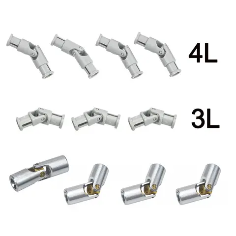 Peças técnicas moc blocos de construção 3l 61903 metal universal conjunta 4l 9244 eixo conector montagem tijolos brinquedo metal cardan eixo