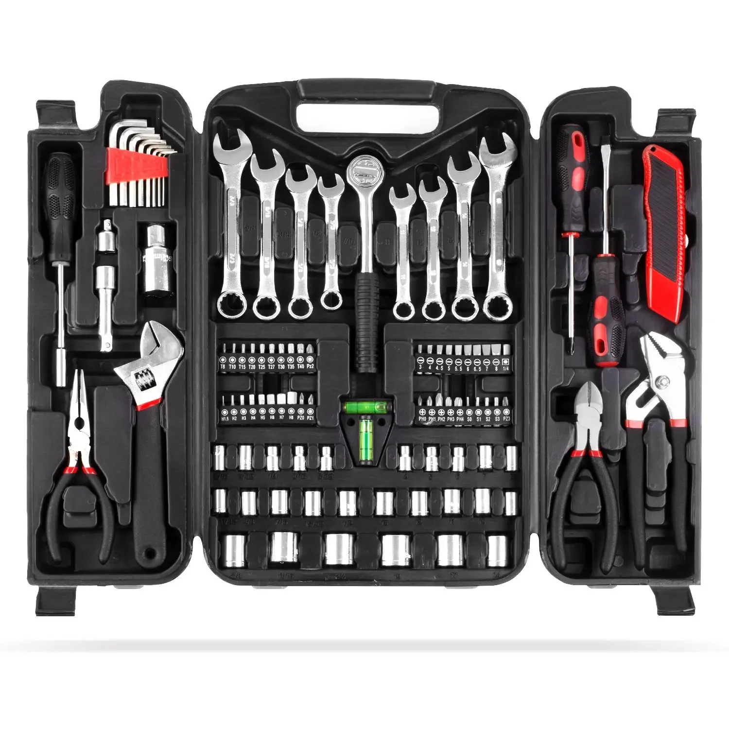 95 PCS Hand Mechanics Tool Set Wrench Socket Screwdriver Repair Hand Kit Toolbox
95 PCS Hand Mechanics Tool Set Wrench Socket Screwdriver Repair Hand Kit Toolbox