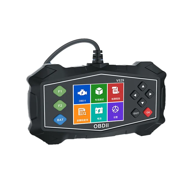 V529 OBD2 Car Fault Diagnostic Scanner Battery Tester Engine Carbon Performance Test OBD2 Code Reader 12V Vehicles
V529 OBD2 Car Fault Diagnostic Scanner Battery Tester Engine Carbon Performance Test OBD2 Code Reader 12V Vehicles
