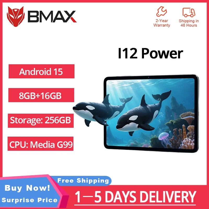BMAX I12 Power Android 15 Tablet 11.4" 90Hz 2.4K IPS MediaTek Helio G99 ARM Mali-G57 MC2 8GB+16GB Expansion 256GB 4G LTE
BMAX I12 Power Android 15 Tablet 11.4" 90Hz 2.4K IPS MediaTek Helio G99 ARM Mali-G57 MC2 8GB+16GB Expansion 256GB 4G LTE