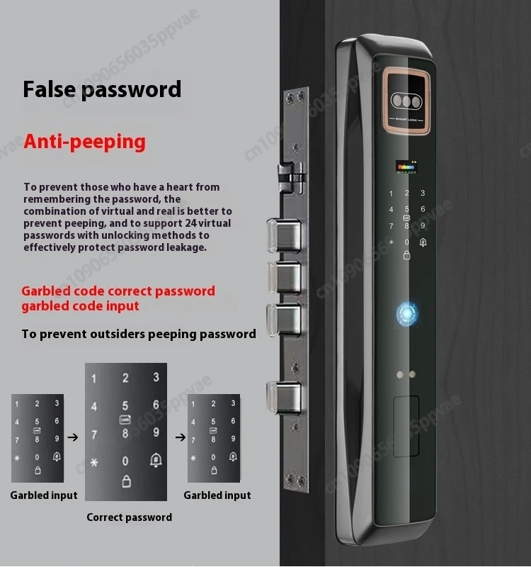 Полностью автоматическое распознавание лиц, умный замок, дверной замок с паролем, удаленная разблокировка мобильного телефона, умный дверной замок с отпечатком пальца
Полностью автоматическое распознавание лиц, умный замок, дверной замок с паролем, удаленная разблокировка мобильного телефона, умный дверной замок с отпечатком пальца