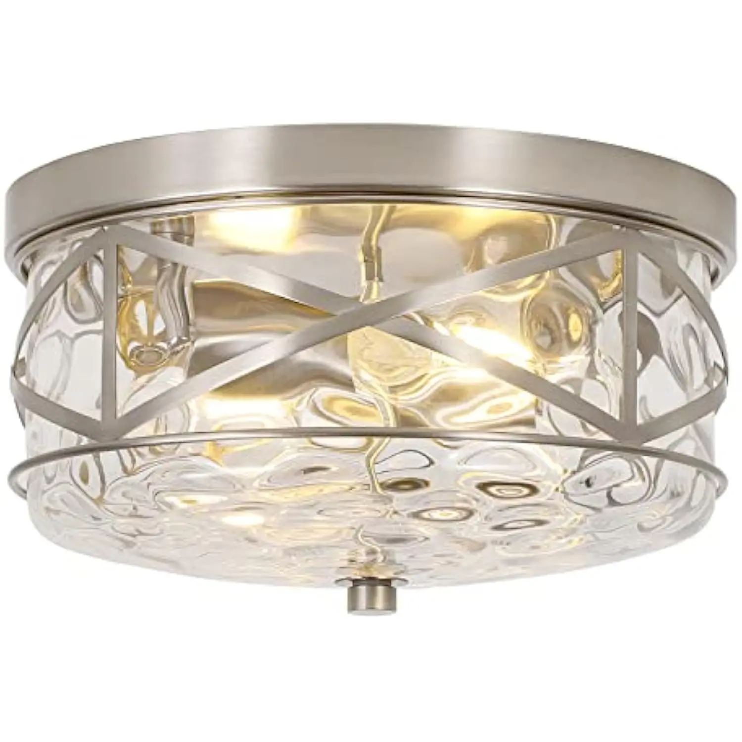 Krychiler Farmhouse Flush Mount Ceiling Light Fixture with Water Ripple Glass for Bedroom, Hallway, Kitchen, Dining & Living Ro
Krychiler Farmhouse Flush Mount Ceiling Light Fixture with Water Ripple Glass for Bedroom, Hallway, Kitchen, Dining & Living Ro