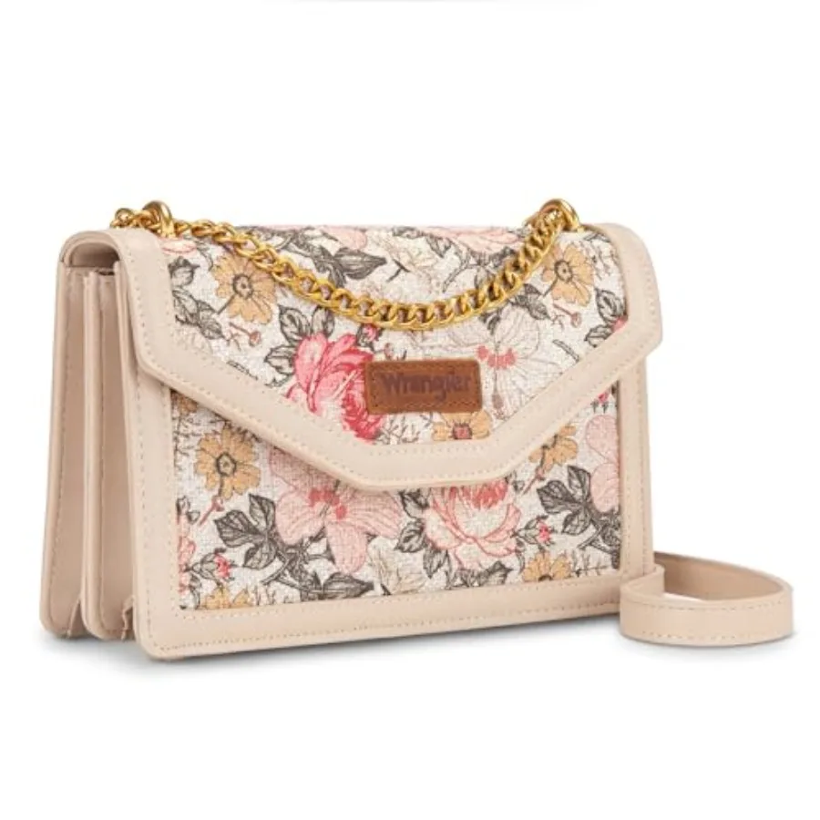 Wrangler Flap Shoulder Bag for Women Vintage Floral Tooled Crossbody Purse with Chain Strap
Wrangler Flap Shoulder Bag for Women Vintage Floral Tooled Crossbody Purse with Chain Strap