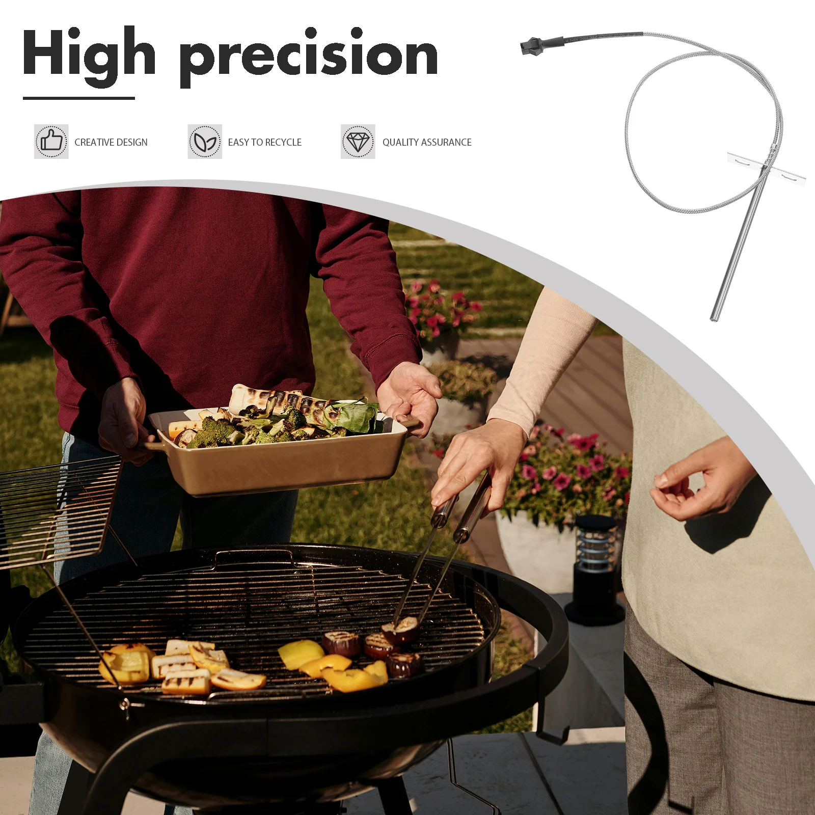 1Set Grill Temp Probe High Accuracy Temperature Sensor for Smoker Outdoor Grilling Stable Performance Grill Machine Parts
1Set Grill Temp Probe High Accuracy Temperature Sensor for Smoker Outdoor Grilling Stable Performance Grill Machine Parts