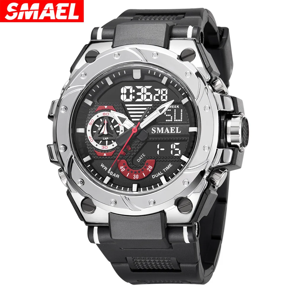 Smael alloy watch men's multifunctional cool dual display outdoor waterproof digital luminous large dial
Smael alloy watch men's multifunctional cool dual display outdoor waterproof digital luminous large dial