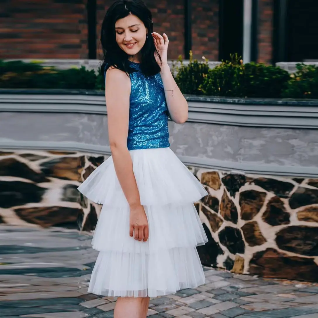 High Street Simple Classic White Women Skirts Tulle Layered Ruffles Knee Length Skirt Plus Size Custom Made
High Street Simple Classic White Women Skirts Tulle Layered Ruffles Knee Length Skirt Plus Size Custom Made