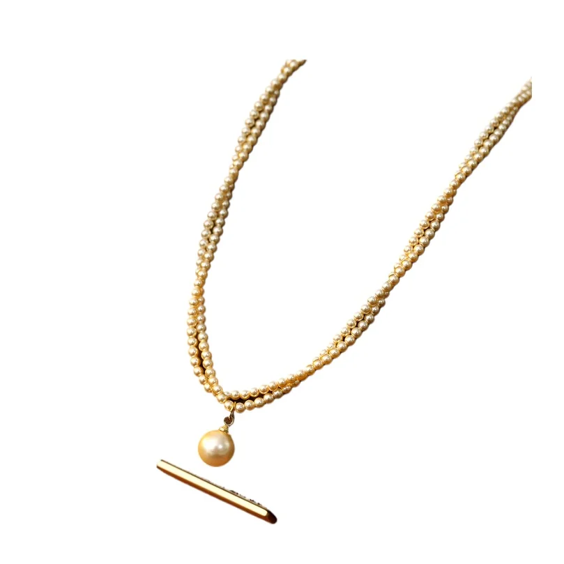 CHARMING SOUTH SEA GOLD PEARL NECKLACE + PENDANT & 17" 7-8MM & 2 ROW & AAAA PEARLS
CHARMING SOUTH SEA GOLD PEARL NECKLACE + PENDANT & 17" 7-8MM & 2 ROW & AAAA PEARLS